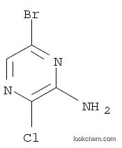 Molecular Structure of 1082843-72-8 (6-Bromo-3-chloropyrazin-2-amine)